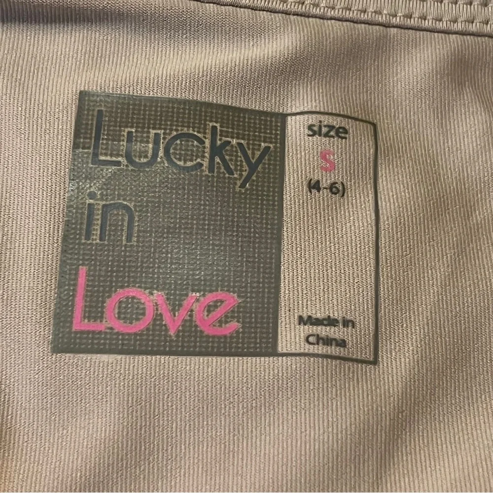 Lucky in Love Beige Mini Skort with Scalloped Hem - Picture 2 of 14